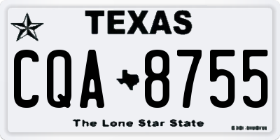 TX license plate CQA8755