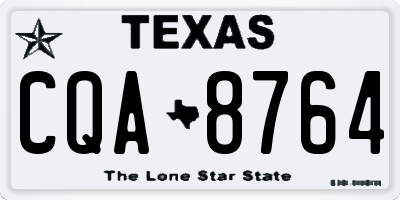 TX license plate CQA8764