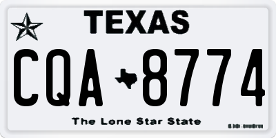 TX license plate CQA8774