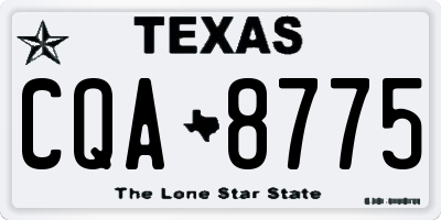 TX license plate CQA8775