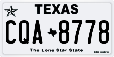 TX license plate CQA8778
