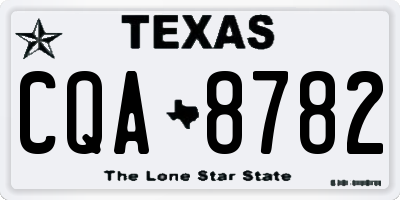 TX license plate CQA8782