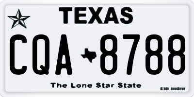 TX license plate CQA8788
