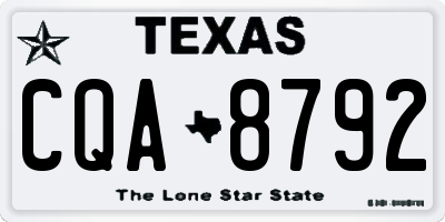 TX license plate CQA8792