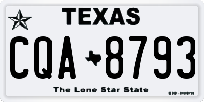TX license plate CQA8793