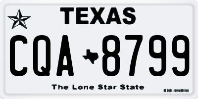 TX license plate CQA8799