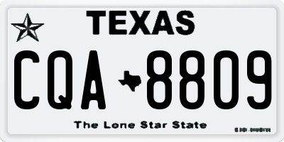 TX license plate CQA8809