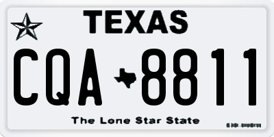 TX license plate CQA8811