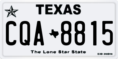 TX license plate CQA8815