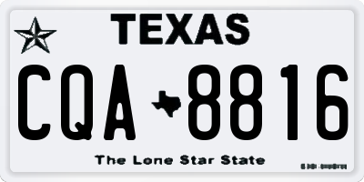 TX license plate CQA8816