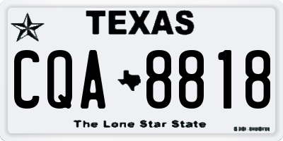 TX license plate CQA8818