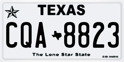 TX license plate CQA8823