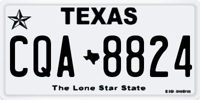 TX license plate CQA8824