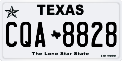 TX license plate CQA8828