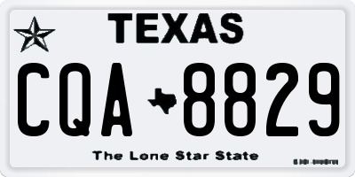 TX license plate CQA8829