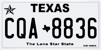 TX license plate CQA8836