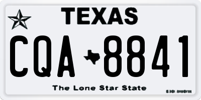 TX license plate CQA8841
