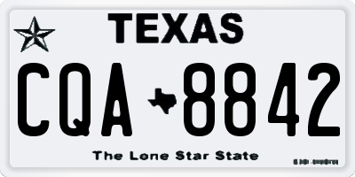 TX license plate CQA8842
