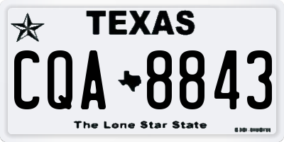 TX license plate CQA8843