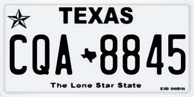 TX license plate CQA8845