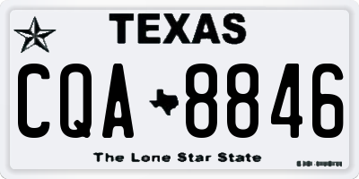TX license plate CQA8846