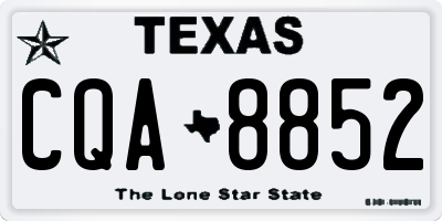 TX license plate CQA8852
