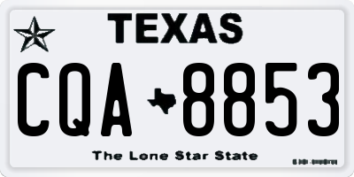 TX license plate CQA8853