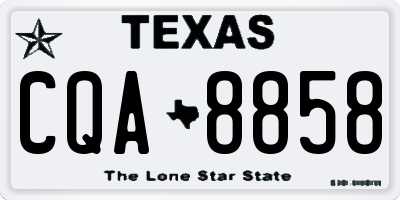TX license plate CQA8858