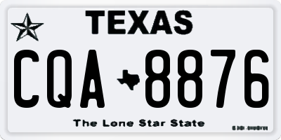 TX license plate CQA8876
