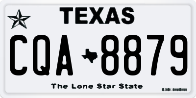 TX license plate CQA8879