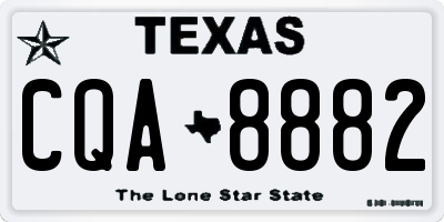 TX license plate CQA8882