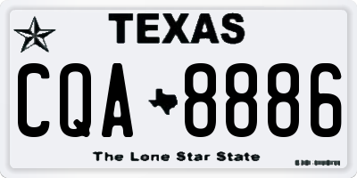 TX license plate CQA8886