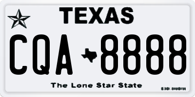 TX license plate CQA8888