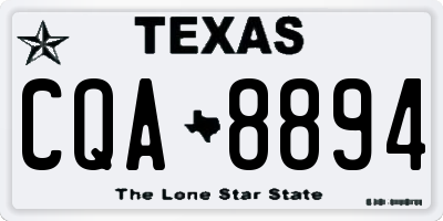 TX license plate CQA8894