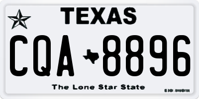TX license plate CQA8896