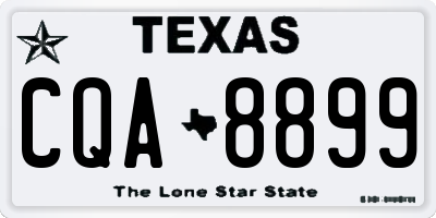 TX license plate CQA8899