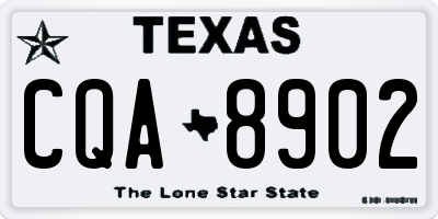 TX license plate CQA8902