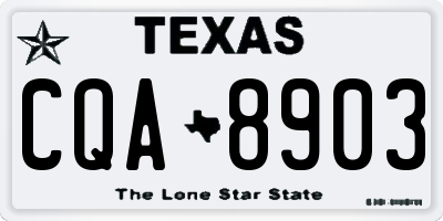 TX license plate CQA8903
