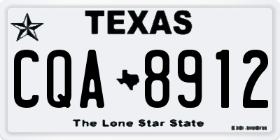 TX license plate CQA8912