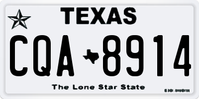 TX license plate CQA8914