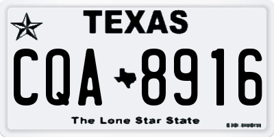 TX license plate CQA8916