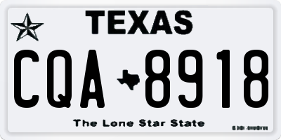TX license plate CQA8918