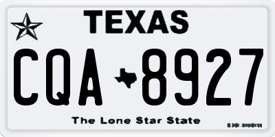 TX license plate CQA8927