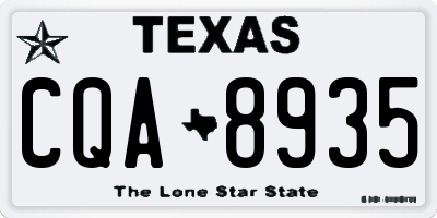 TX license plate CQA8935