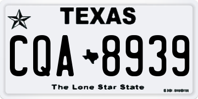 TX license plate CQA8939