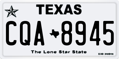 TX license plate CQA8945