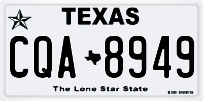 TX license plate CQA8949