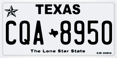 TX license plate CQA8950