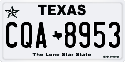 TX license plate CQA8953