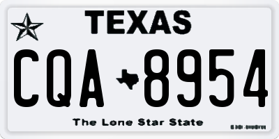 TX license plate CQA8954